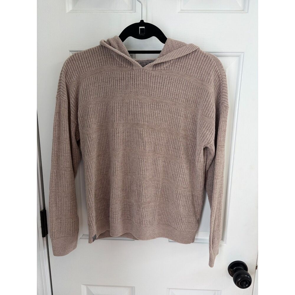 Barefoot Dreams Cozy Chic Ultra Lite Beige Hoodie Pullover Size Small